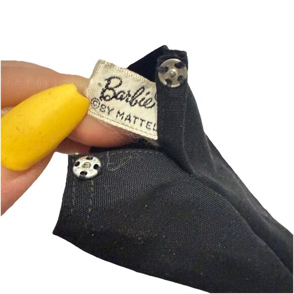 Vintage MATTEL BARBIE FASHION PAK BLACK COTTON SLACKS PANTS 1960’s - Picture 3 of 3